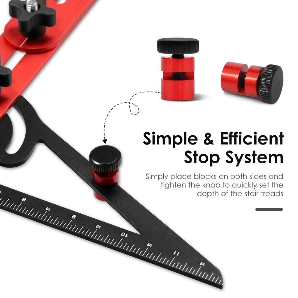 Heavy Duty Stair Tread Jig Adjustable Stair Tread Layout Measuring Gauge Stair Tread Template Tool