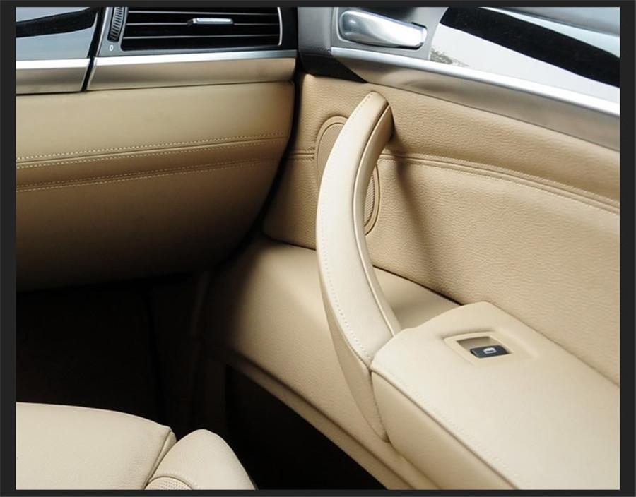 Бежевые правые внутренние ручки дверей автомобиля Внутренняя ручка дверной панели Накладка-накладка для BMW E70 X5 51416969402