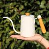 Портативный специальный чайник для кофе pour over из нержавеющей стали с изогнутым носиком, кофейник с деревянной ручкой