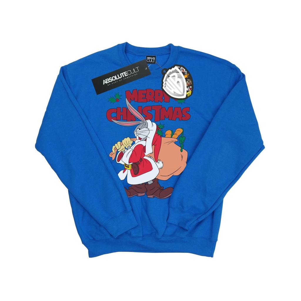 Looney Tunes Mens Santa Bugs Bunny Sweatshirt