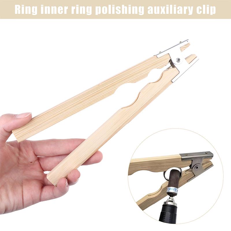 Держатель кольца 8/10 мм Деревянный зажим для удержания кольца Инструмент для обработки ювелирных изделий Внешний держатель кольца Плоскогубцы Полировочный зажим