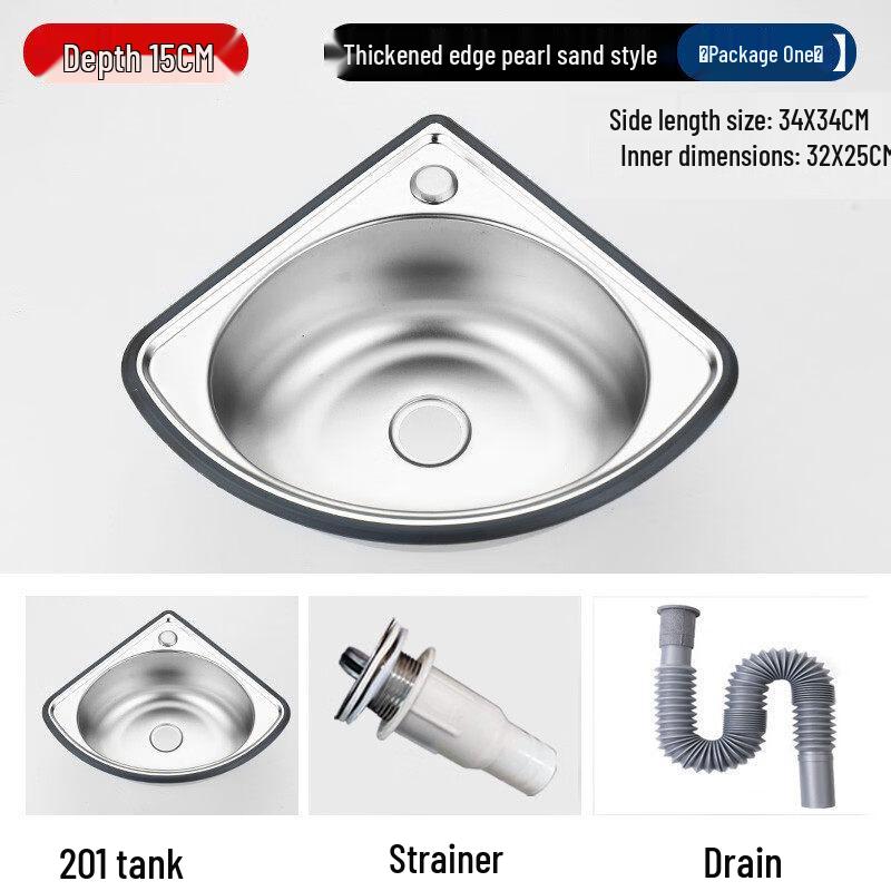 Yipan 304 Stainless Steel Kitchen Corner Sink
