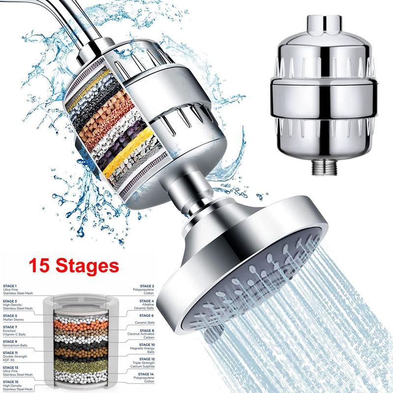 20 Stages Shower Water Filter,Kitchen Faucet Filtration,Remove Chlorine Heavy Metals Filtered Showers Head Soften for Hard Water