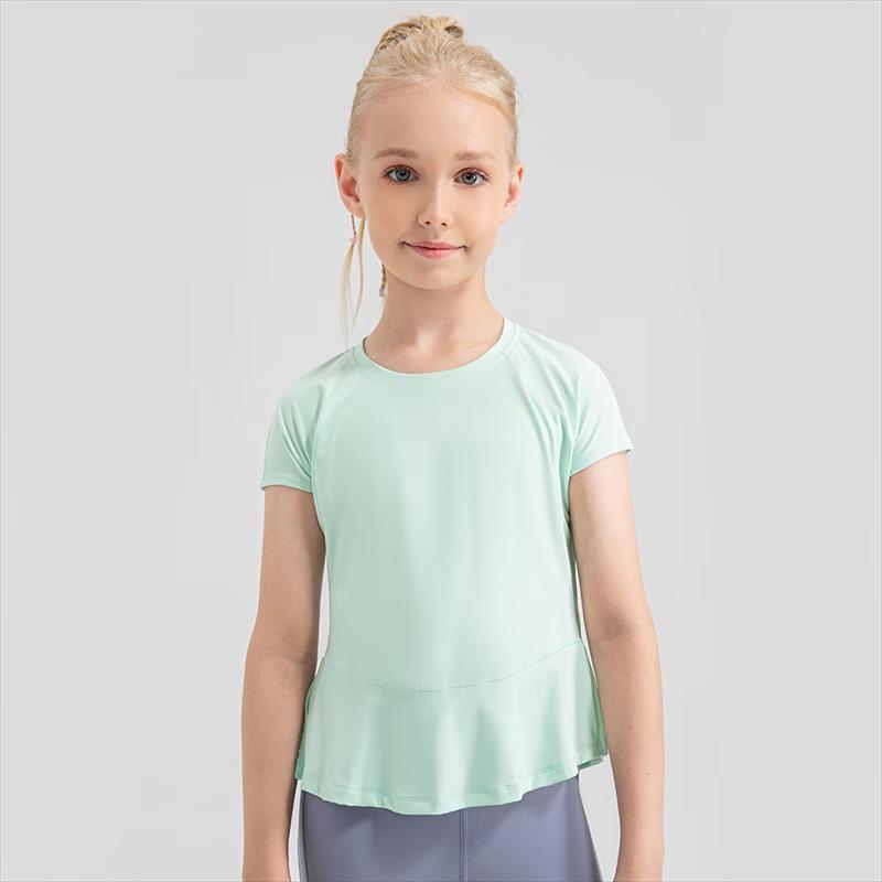 Girls' Loose Fit 30D Mesh Yoga T-Shirt