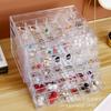 Trendy Large Capacity Transparent Jewelry Storage Box Women'S Multi-Layer Earrings Rings Necklace Box Home Drawer Style Jewelry Box Dustproof Drawer