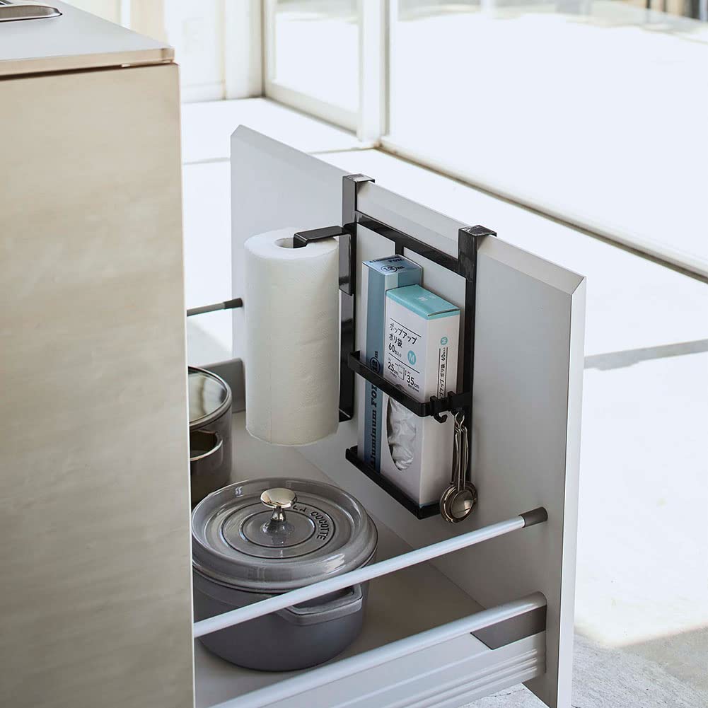 [Yamazaki] 5695 Держатель для бумаги и оберток, черный - для хранения на кухне