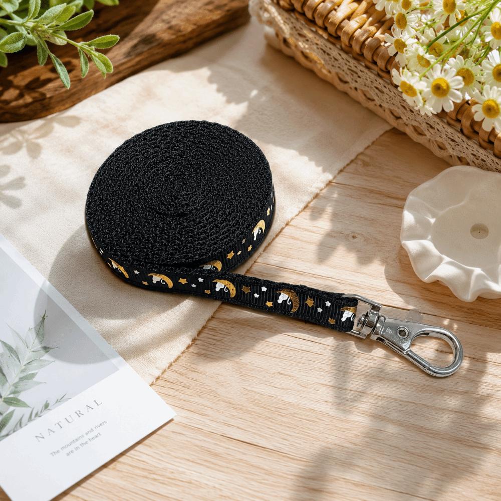 Moon Star Pattern Cat Leash Set Escape Proof Cat Dog Harness Pet Leash Outdoor Walking