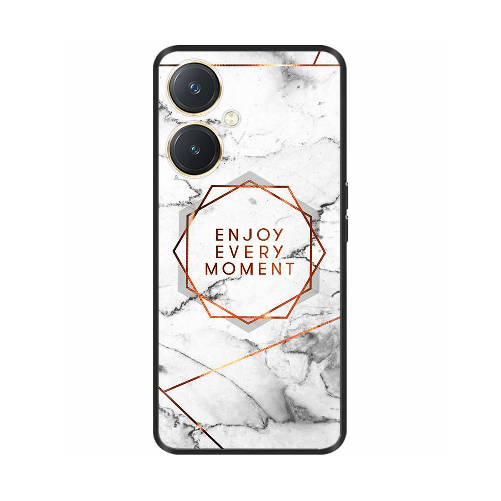 Чехол для Vivo Y27 Y27s Модные Цветы Черный Мягкий Силиконовый Ударопрочный TPU Чехол для Телефона Funda для Vivo Y27 Y 27 Бампер V2249