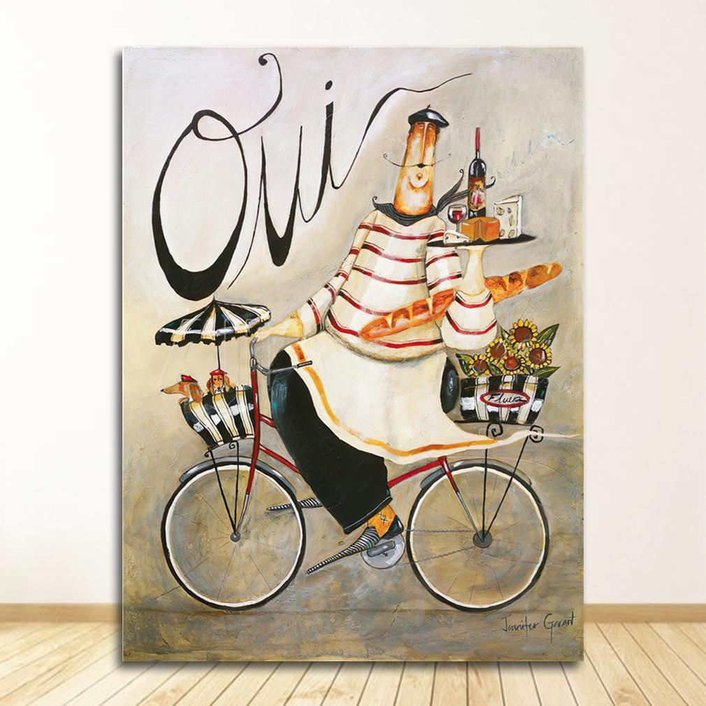 Кофейня холст украшение дома без рамки мультфильм аниме ресторан живопись пекарня повар плакат кухня настенная живопись печать картина