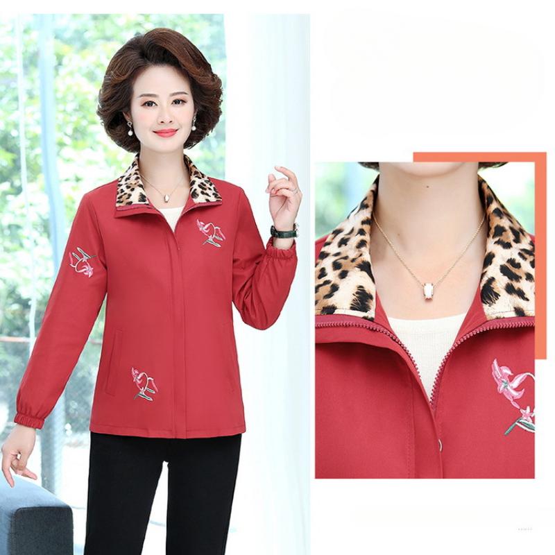 Женская весенняя ветровка куртка для женщин среднего возраста короткая куртка топы женские модные пальто