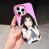 Hyouka Chitanda Jelly Double layer Rose Red Mobile Phone Case for iPhone 17 16 15 14 13 12 11 Air Pro Max Plus Protective