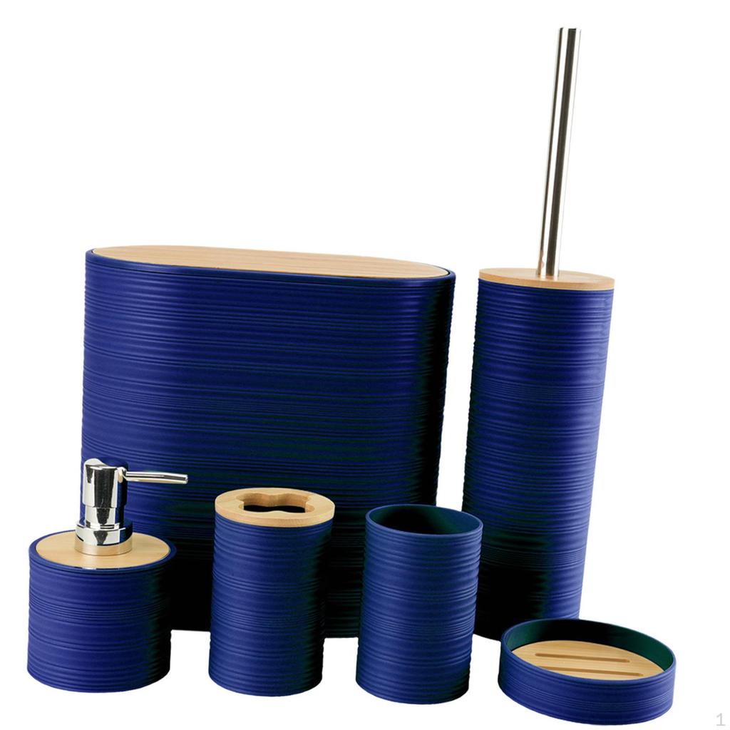 6 предметов набор аксессуаров для ванной комнаты мусорное ведро модный декор для ванной стаканчик для ополаскивателя для столешницы