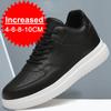 Men Leather Heightening Elevator Shoes Breathable Mesh Height Increase  Thick Sole Shoes Man Height Insole 6/8/10CM Men Sneakers