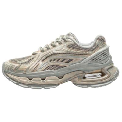 Li Ning Liejun BOW Support Stability Trend Нескользящие износостойкие повседневные туфли с низким верхом Женская повседневная обувь Off-White Mica-Gray AZGU008-3