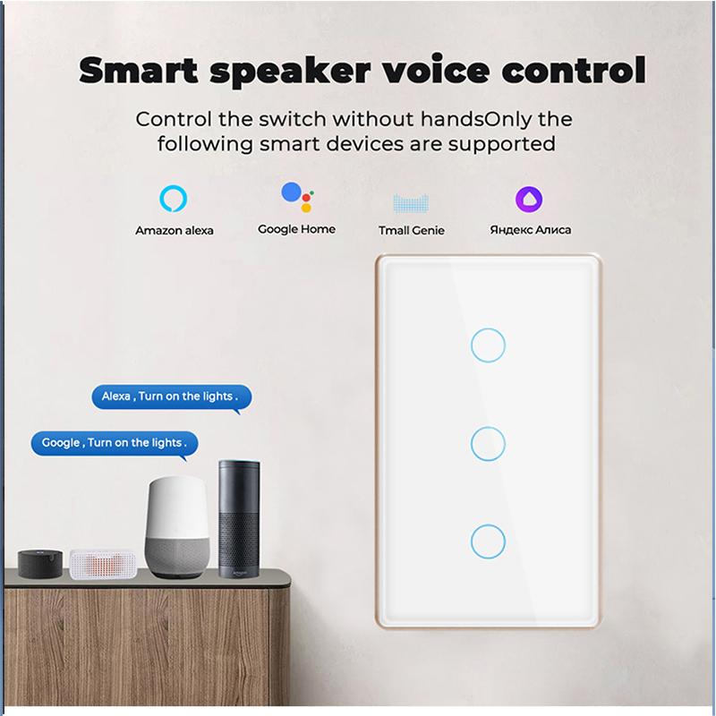 LangYeao Smart Home 1/2/3/4 Gang Touch ZigBee Wall Switch High Grade Aluminum Frame ABS Remote Control No Neutral NO Capacitor