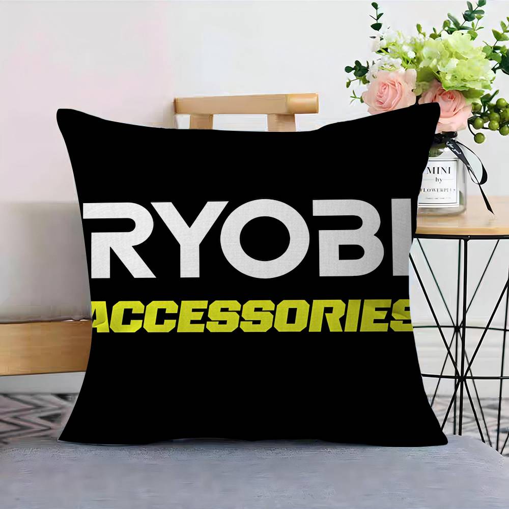 Ryobi Equipment Электроинструменты Логотип Бренда Коврики для Пола Чехол для Подушки Наволочка Обивочная Ткань Диван Декоративная Подушка Декор для Дома Наволочка