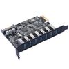 Карта расширения SuperSpeed USB 3.0 7 портов PCI-E Express с 15-контактным разъемом питания SATA P