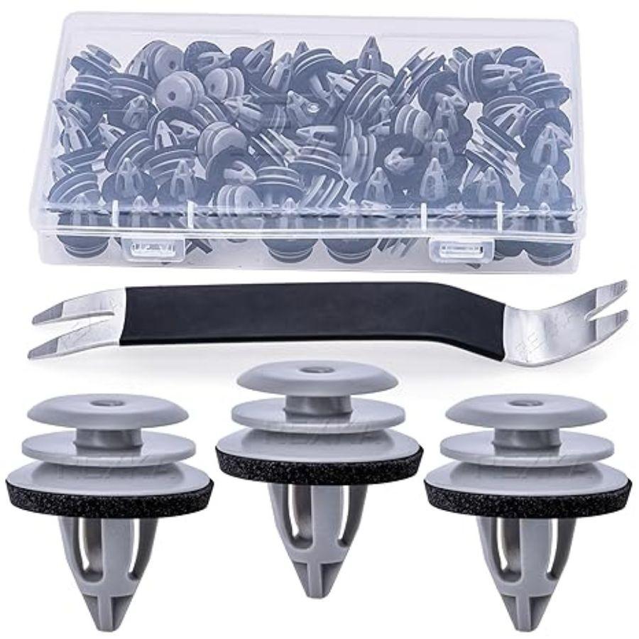 51pcs Gray Door Trim Panel Retainer Clips Rivet for 51418224781 50pcs+Remover