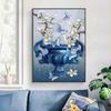 HD печатная картина на холсте синие павлины цветок лилии современные настенные принты плакат живопись для гостиной домашний декор творчество