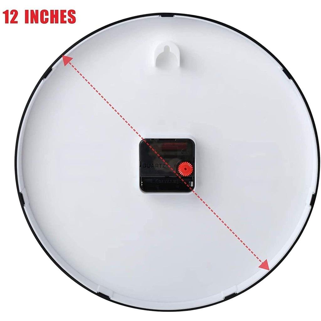 Wall Clock 12" Silent Quartz Decorative Latest Wall Clock Non-Ticking Classic Clock Battery Operated Round Easy To Read For Room/Hom