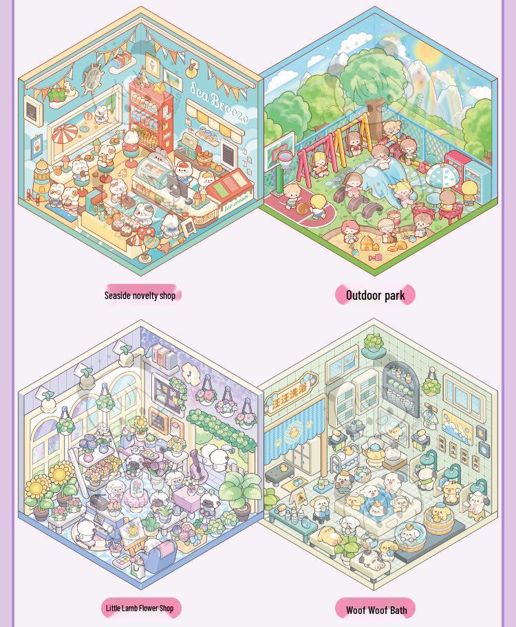 Tirado 3D Stereo DIY Miniature Scene Sticker Book: Student Planner Decoration Material