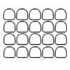 20Pcs Metal D Rings Premium Iron Sturdy Durable Glossy Exquisite Wide Application D Rings for