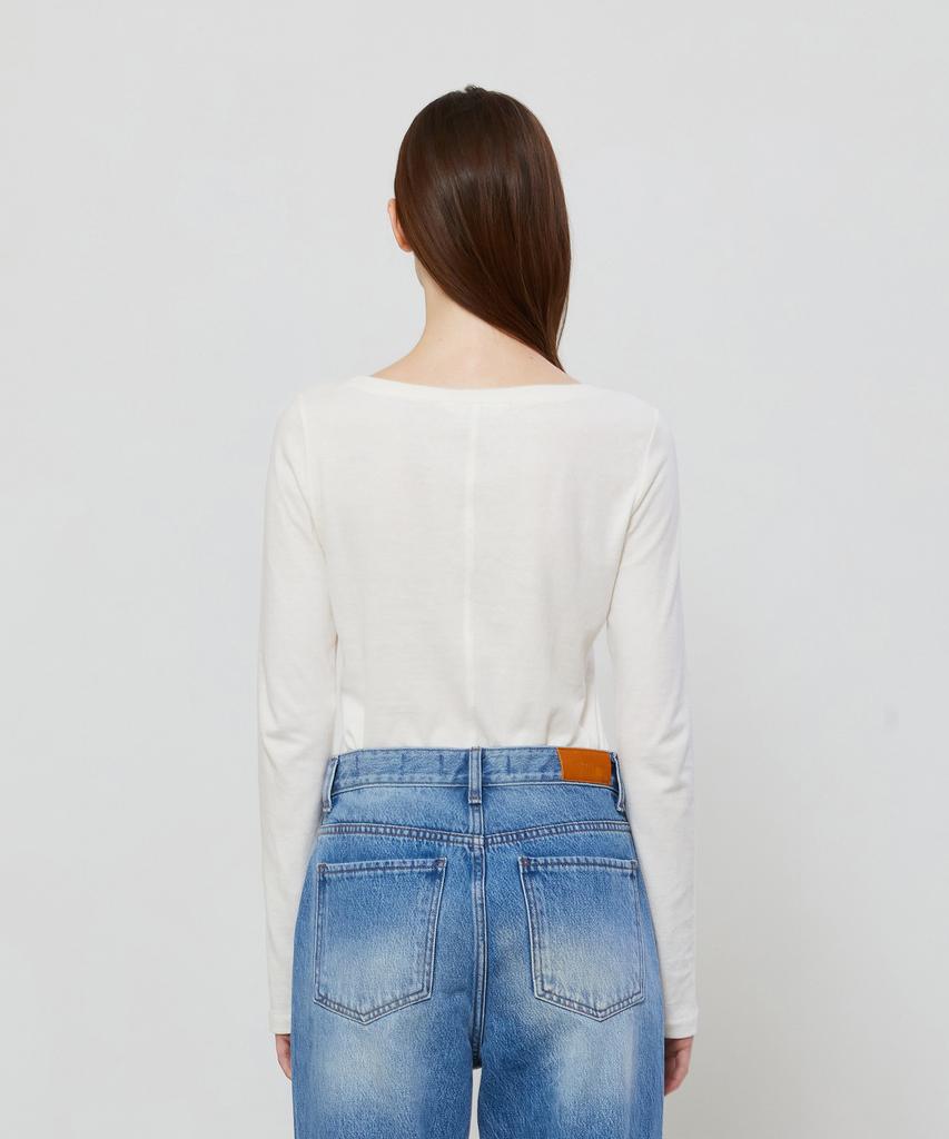 NOTIA Soft Wide Neck T-Shirts - Ivory