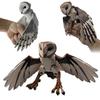 3D Printed Owl Ornament Articulated Barn Owl Figurine Desktop Poseable Owl Stress-Relieving