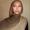 Ombre Modal Fabric Hijab Scarf Double Stitches Edge Cotton Viscose Muslim Women Scarf Soft Lightweight Shawl Rayon Scarf Hijab