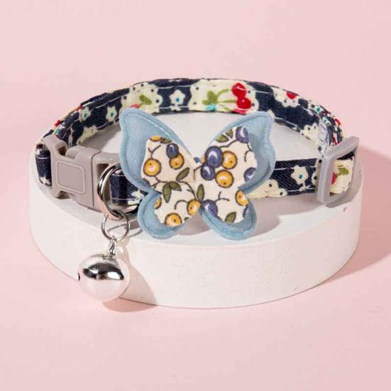 Ошейник для кошек с подвеской в виде колокольчика, дизайн в виде бабочки и звезды, регулируемый ошейник для котенка