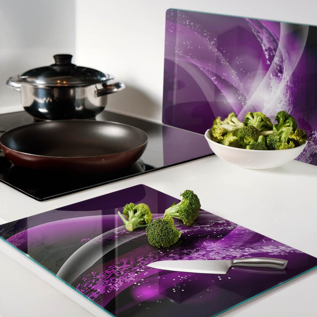 Multifunctional Decorative Glass Boards Abstract Wave 2x40x52 cm