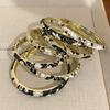 Traditional Flower Bangle Rhinestone Women's Hand Bracelet Vintage Cloisonne Bangle  Girls