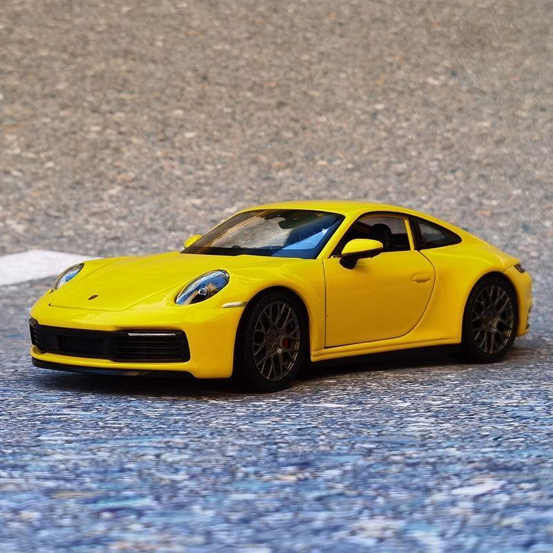 AABH1 Welly 1:24 Porsche 911 Carrera 4S Alloy Sports Car Model Diecast Metal Toy Vehicles Car Model High Simulation Childrens Toy Gift
