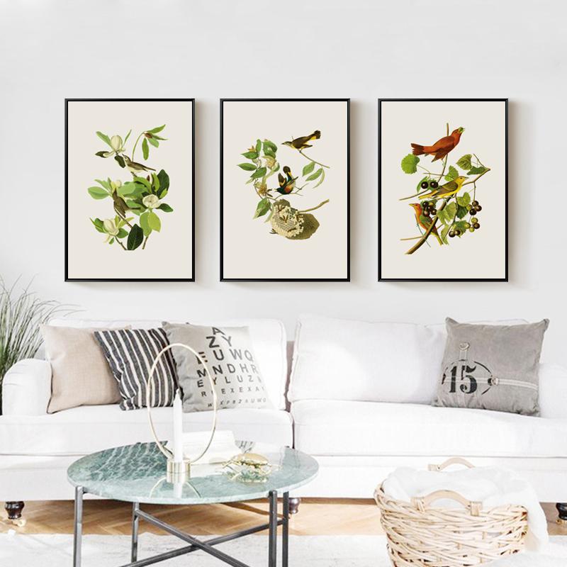 Элегантная поэзия птица на дереве, современная простая скандинавская картина на холсте формата А4, художественный принт, постер, настенные картины, украшение для спальни, дома