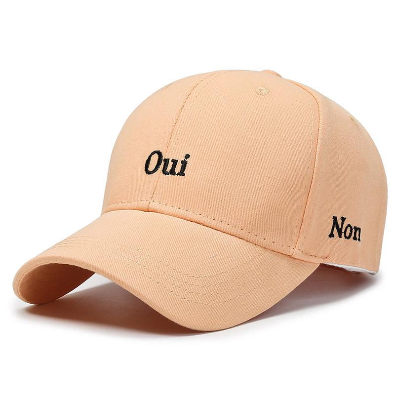 Embroidery Oui Letters Non Duck Cap Girl Spring Autumn Outdoor Sports Running