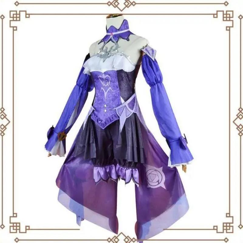 Игра Genshin Impact костюмы для косплея Fischl косплей Ein Immernachtstraum костюм униформа одежда костюмы платья наряды носит