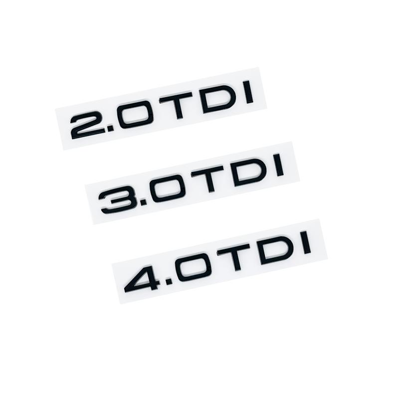 Glossy Black ABS Numbers Letters Q2 Q3 Q4 Q5 Q6 Q7 Q8 TDI TFSI 2.0T Emblem For Audi Q series Car Fender Trunk Rear Logo Sticker