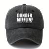 MAKEFGE DUNDER MIFFLIN PAPER COMPANY Винтажная стираная бейсболка Потертая повседневная кепка тракера с изогнутым козырьком
