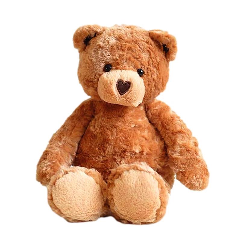 40cm Cuddle Bear Stuffed Animal Plush Toys with Heart Shaped Nose Charming Bears Doll Children Friends Gifts