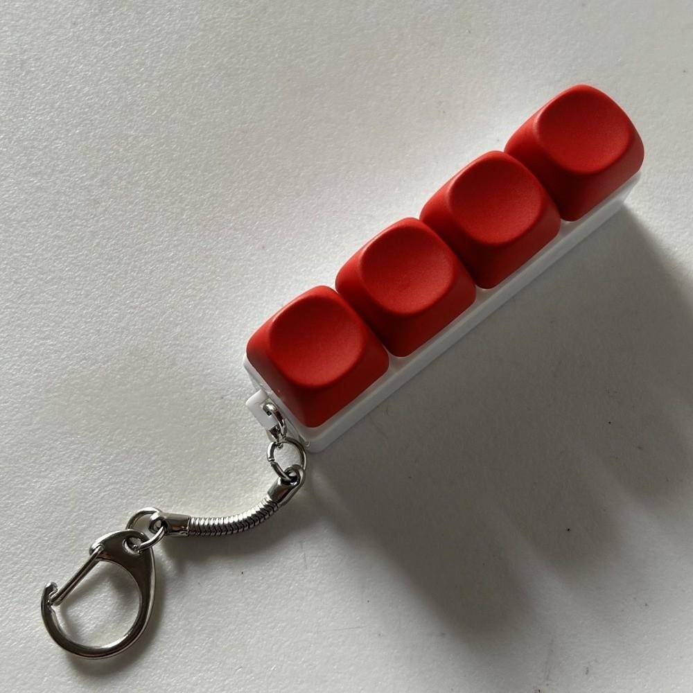 New DIY Keyboard Fidget Keychain Keycap Keys Button Finger Keyboard Cap 4/9Keys Relief Stress Clicker Toy Adult