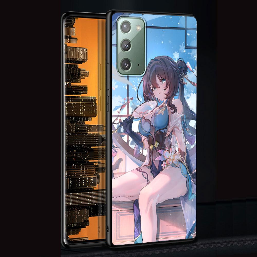 Чехол Ruan Mei Honkai Star Rail для Samsung Galaxy Note 10 Plus 20 Ultra 9 8 TPU Phone Cover Note 10 Lite Black Soft Shell Funda