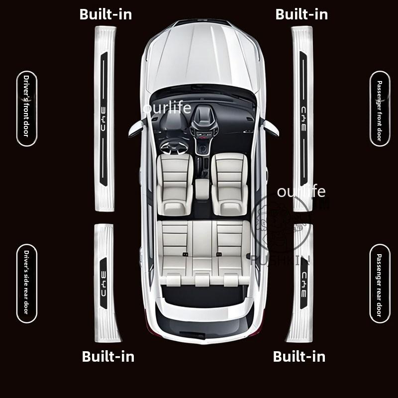 Для BYD Sealion 5 DMI 2026 2025 Автомобильная наклейка для защиты порога из нержавеющей стали Педаль приветствия Аксессуары Song Pro Dmi