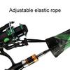 8Pcs 170CM Fishing Rod Sleeve with Lanyard PET Scalable Braided Mesh Fishing Rod Cover Foldable Stretch Fishing Pole Protector Fishing Accessories