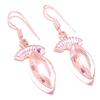 White Topaz Gemstone Handmade Ethnic Drop Dangle Jewelry Earrings 1.90" F3B15