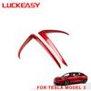 LUCKEASY для Tesla Model 3 Model Y, автозапчасти, внешний бампер, защита фар, ветровой нож, нашивка, украшение Model3 2017-2023