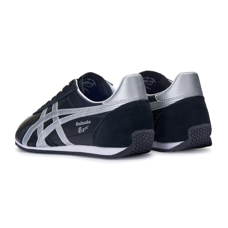 ONITSUKA TIGER Runspark Удобные повседневные кроссовки унисекс с круглым носком, нескользящие, прочные, с низким верхом, черно-серебристые 1183B480-002