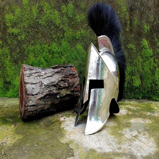 Silver Finish Spartan Helmet King Leonidas Helmet 300 Movie Great Spartan Warrior Helmet Gift