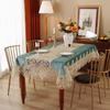 Light Luxury Style Embroidered Tablecloth Home Hotel Dining Table Decor Table Cover Rectangular Lace Table Cloth Wedding Decor