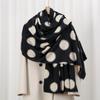 Full Moon 70 New Autumn and Winter Skin-friendly and Warm Imitation Cashmere Printed Scarf Retro Polka Dot Simple Hundred