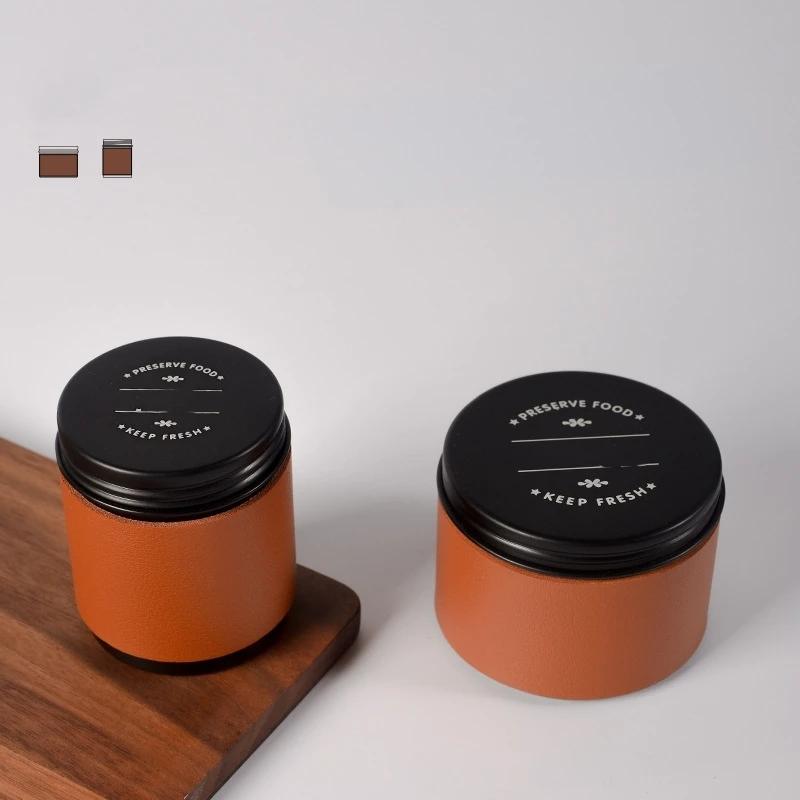 Мини-банка для хранения кофейных зерен, герметичная банка для кофейного порошка, переносная емкость для хранения кофейных зерен, контейнер для хранения чая на открытом воздухе